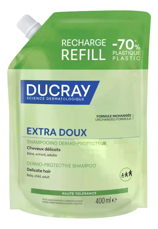 Shampooing extra doux Recharge   400ml